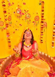 Silk Yellow Long Skirt With Dupatta