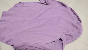 Chic Lavender Textured Button-Up Shirt
