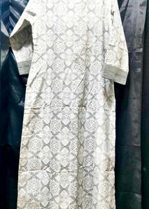 Grey And White Kurta Palazzo Set For Women