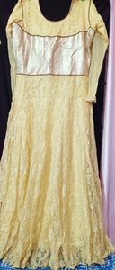 🟡Party Wear Gown with dupatta