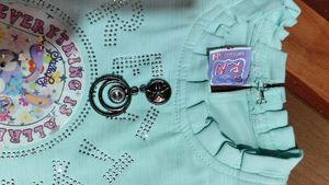 Girls Cute Mint Green T-shirt and Skirt Set