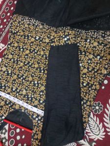 Elegant Black Kurta Set with Gold Embroidery