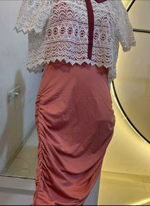 Shein Elegant Lace Overlay Dress Set