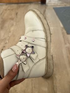 Cute White Ankle Boots with Buckles