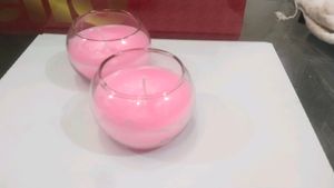 Beautiful Pink Scented Candles