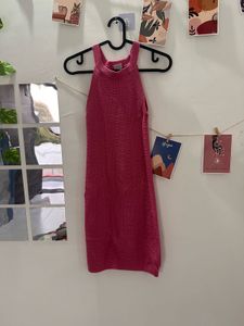 Pink Sleeveless Mini Dress