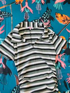 Striped Bodycon Midi Dress