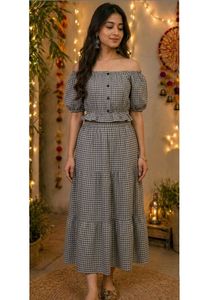 Chic Off-Shoulder Top with skirt