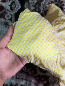 Yellow Gingham Halter Top