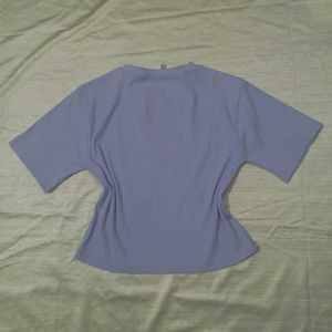Simple Lavender Ribbed Top
