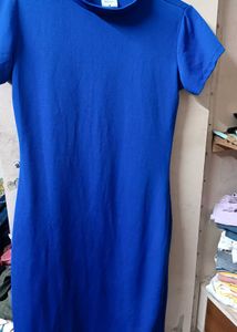 Vibrant Blue Short Sleeve Dress