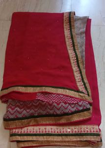 Elegant multi colour Embroidered Saree