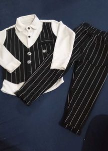 Striped Vest & Pants Outfit