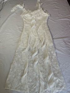 Elegant White Embellished Gown