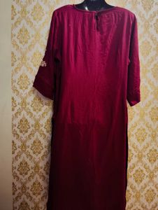 Maroon Colour Kurta Designer Neck
