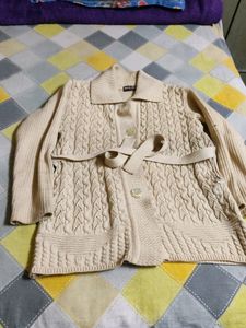 Cable Knit Cardigan with Belt💚