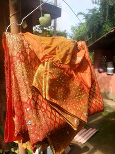 Women's Traditional Art Silk Saree Kanjivaram Style With Blouse Color:Gold
