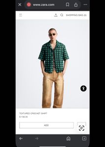 ZARA TEXTURED CROCHET SHIRT