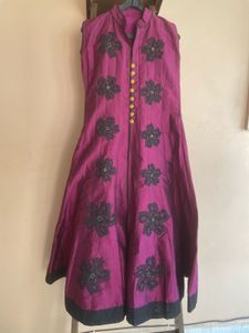 Elegant Pink Embroidered Anarkali