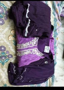 Elegant Purple Ombre Salwar Suit