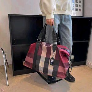 Stylish Striped Travel Duffel Bag