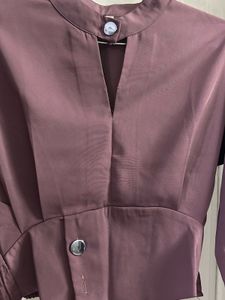 Elegant Mauve Cropped Blouse