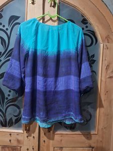 Stylish Blue Tunic Top