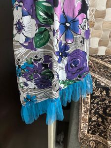 Vibrant Floral Print Mini Dress