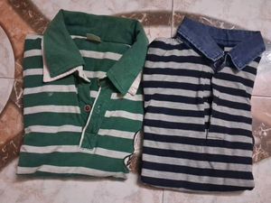 Bundle of 2 Striped Polo T-Shirts