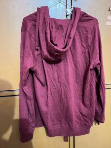 Maroon Zip-Up Hoodie