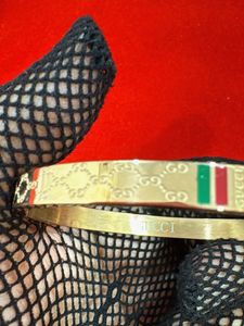 Gold Tone Designer Bangle Bracelet