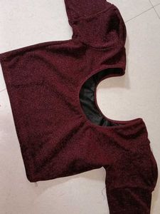 Sparkling Maroon Blouse