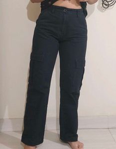 Black Cargo Jeans