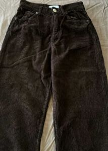 Brown Corduroy Wide Leg Pants