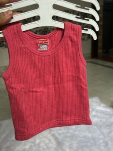 BabyHug Pink Ribbed Tank Top