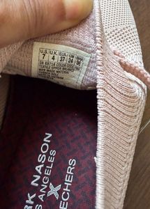 Light Pink Knit Sneakers by sketchers