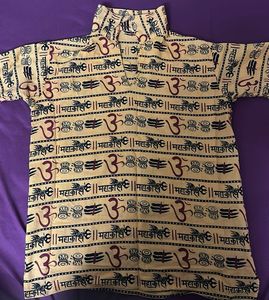 Mustard Mahakal Ethnic Kurta (unisex)