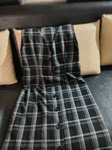 Plaid Button-Down Dress