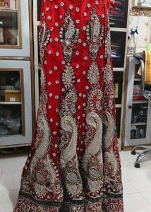 Stunning Red Embroidered Lehenga Choli Set