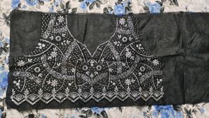 Ready To Wear Black Saree With Belt