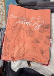 Orange Graphic Print T-Shirt
