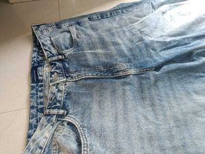 Light Wash Wide Leg Denim Jeans