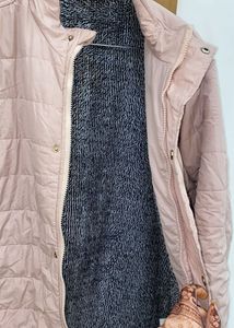 Pink Quilted Puffer Jacket
