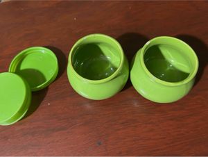 Green Decorative Ceramic Pots with Lids