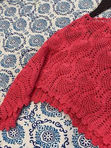 Crochet valentine Knit Top