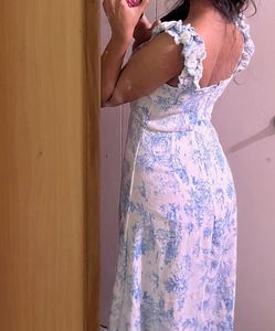 Blue Floral Maxi Dress