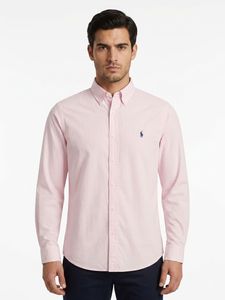 Polo RL Authentic Pink Checked Casual Shirt