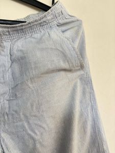 Light Blue Striped linen Pants