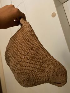 Crocheted Bucket Hat with Flower Accent