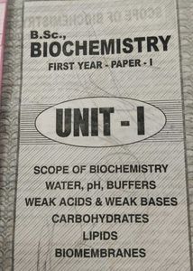 B.Sc. Biochemistry - First Year